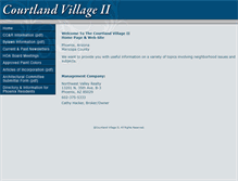 Tablet Screenshot of courtlandvillageii.com